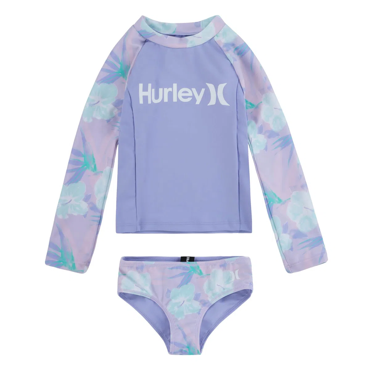 Hurley Hrlg 2 Pezzi Rashguard Set Costume da Bagno in Due Pezzi Bambine e Ragazze