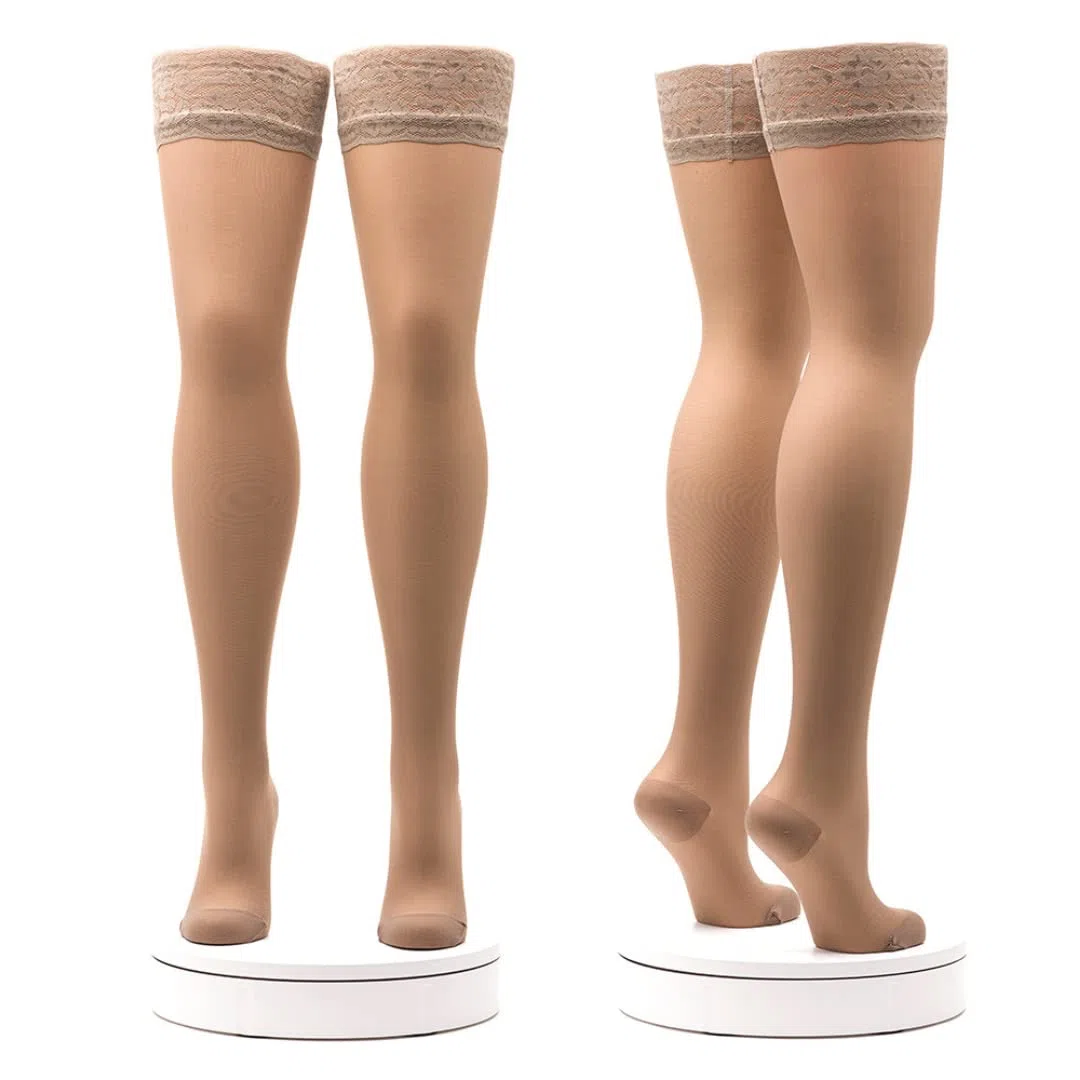 Activa - 2 Paia Calze Autoreggenti a Compressione Graduata Donna 70 Denari mm/Hg 11/14, Calze Contenitive Donna per Circolazione Riposanti e Curative, Calze 100% Made in Italy