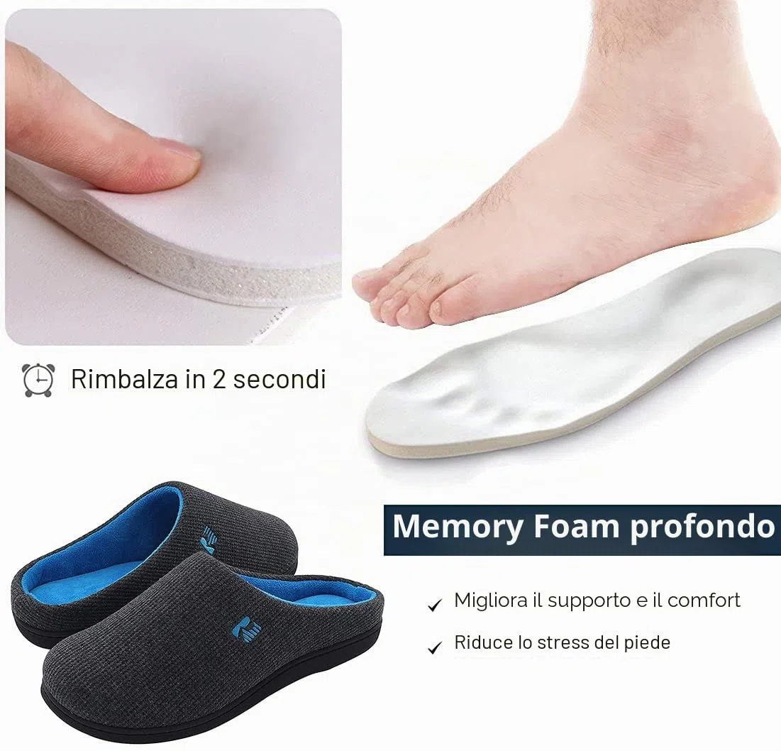 RockDove Bicolore Pantofola da Uomo in Memory Foam