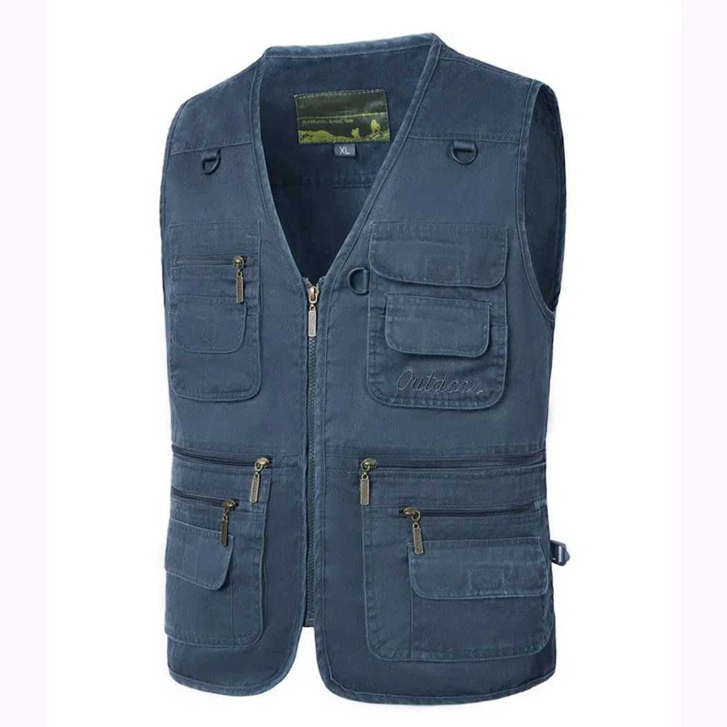 Uomo Gilet da Pesca Multitasche Giubbino da Lavoro Smanicato Traspirante Outdoor Vest JRC Safari Giacche Gilet MJ09
