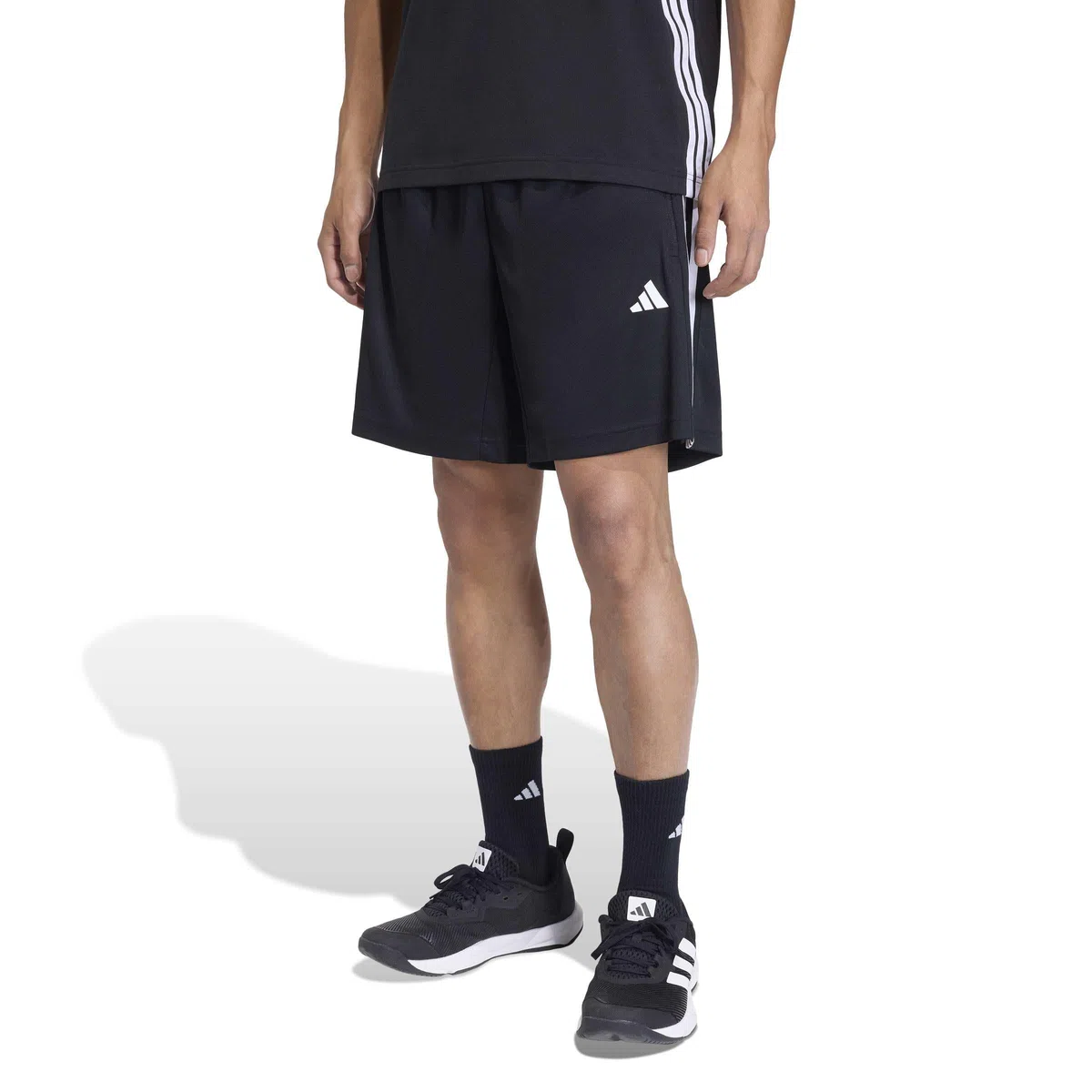 Adidas - Workout Essentials Base 3-Stripes Pique Short 9inch, Pantaloncini Uomo