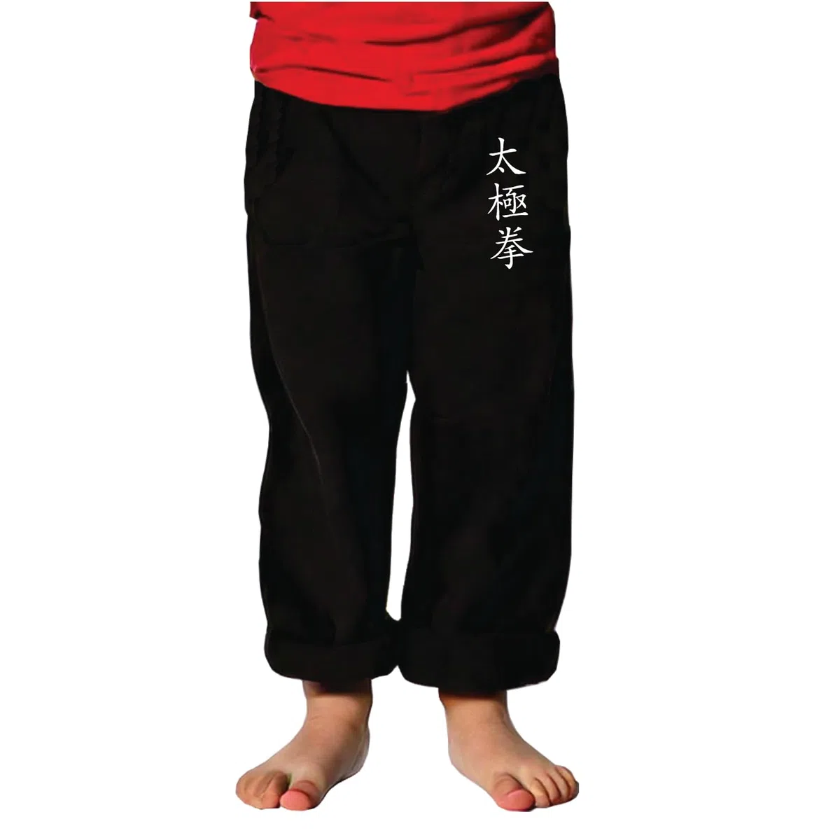 Pantaloni Kung Fu da bambino stile Tai Chi e Wing Chun Kimono leggeri e larghi, Nero Tai Chi, 10 anni