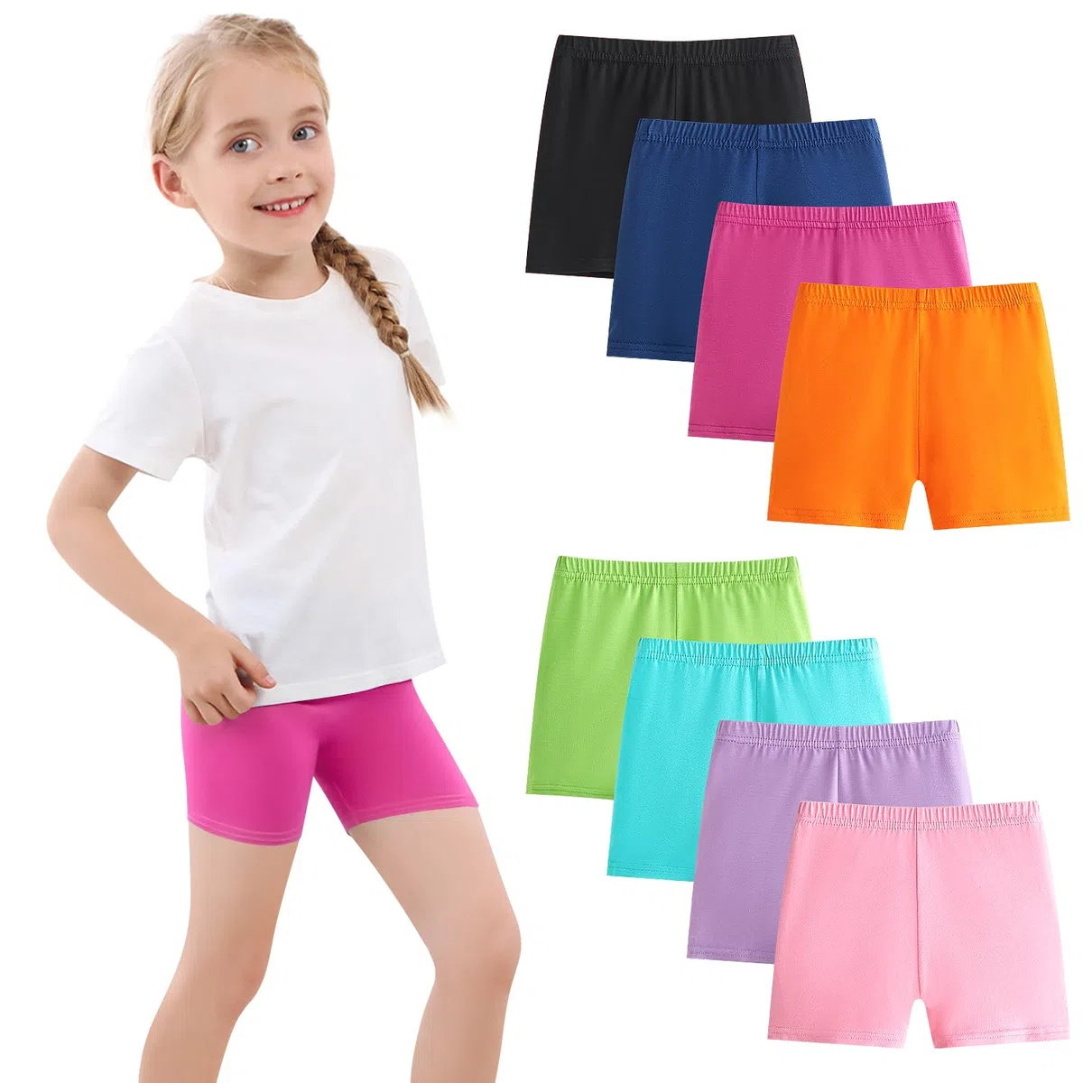 Charmi Pantaloncini Ciclista Pantaloni Corti Shorts Estivi Bambina Pacco 8