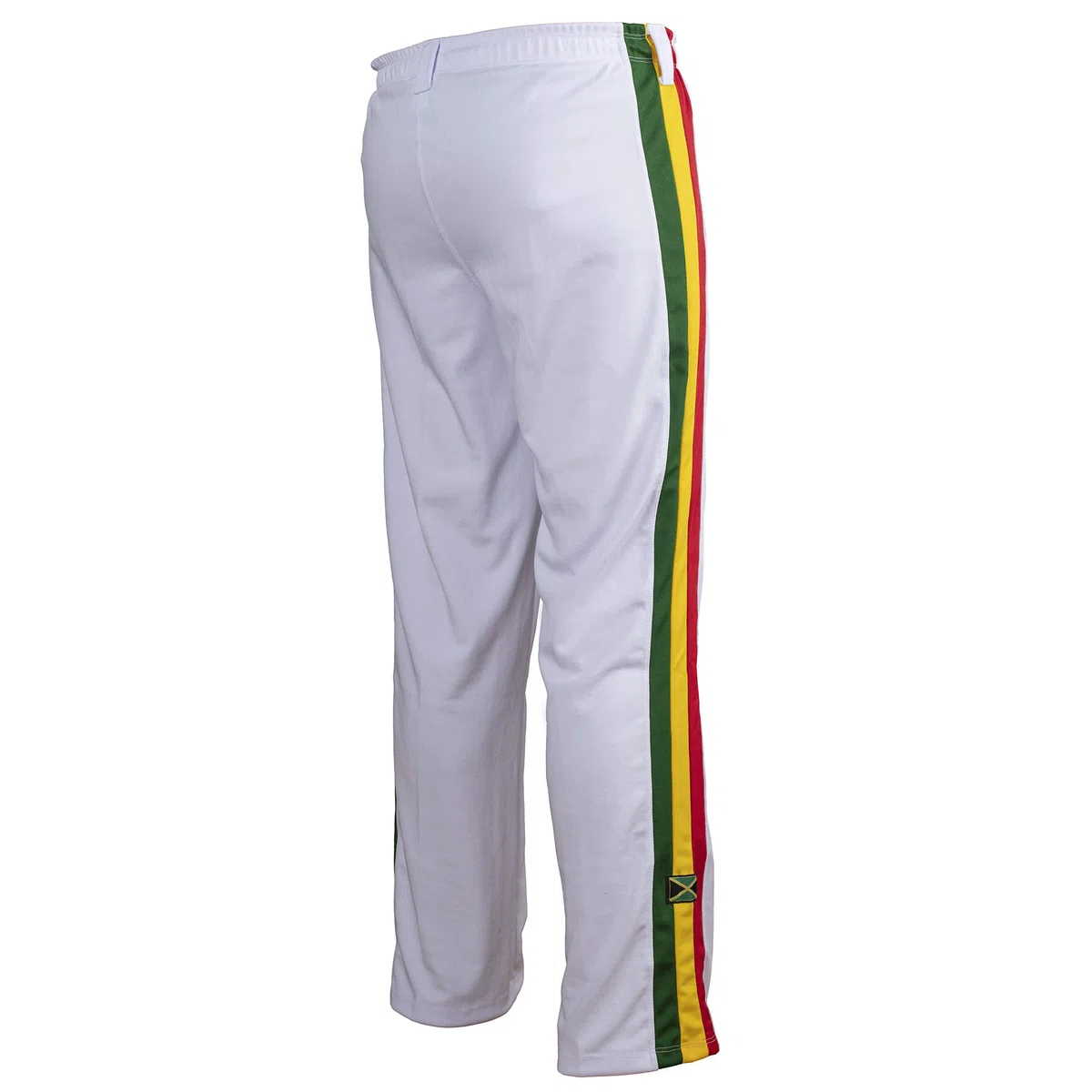 JL Sport Pantaloni Autentico Brasileiano Capoeira Arti Marziali Ragazzo (Bianco Giamaicano Reggae Theme)