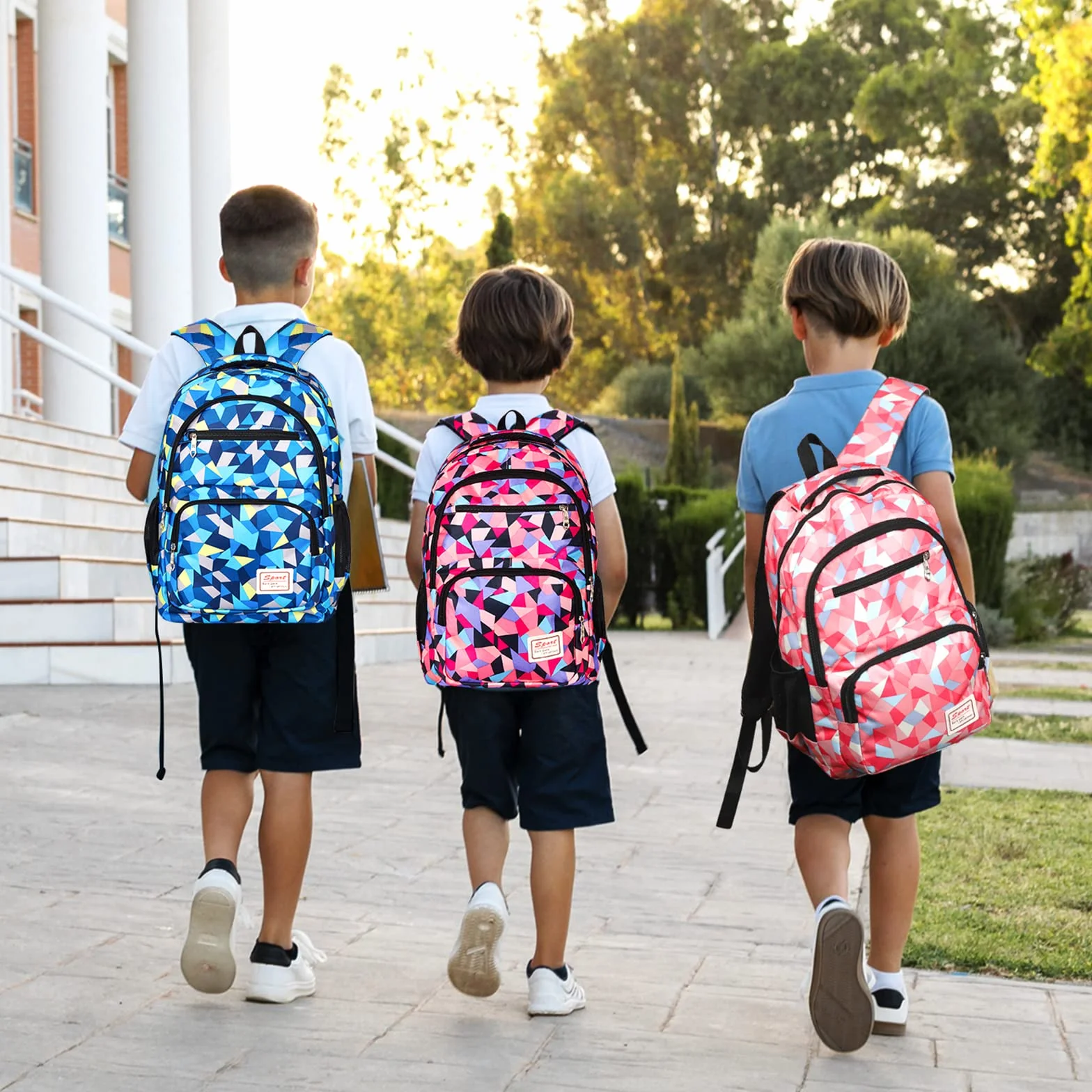 Zaino Scuola Zainetto Bambina Ragazzo per Superiore Media Università, 3 Pezzi School Bag Set Backpack Impermeabile, Grande Capacità Zainetto Ragazza Bambino per Scuola Viaggio