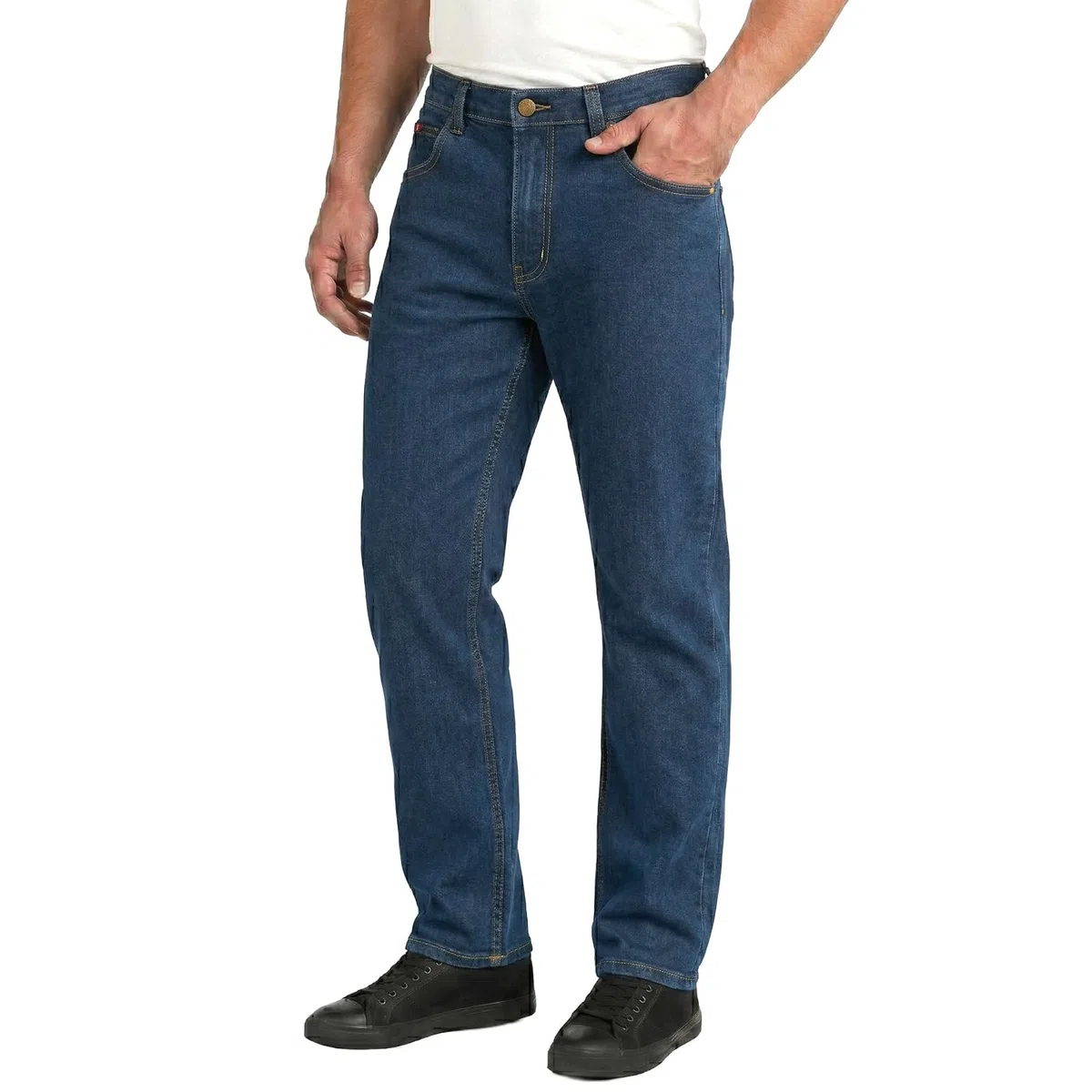 Lee Cooper Jeans Uomo Regular Fit – Pantaloni Denim 5 Tasche, Jeans Stretch con Zip e Passanti Cintura, Workwear Resistenti Gamba Dritta Casual