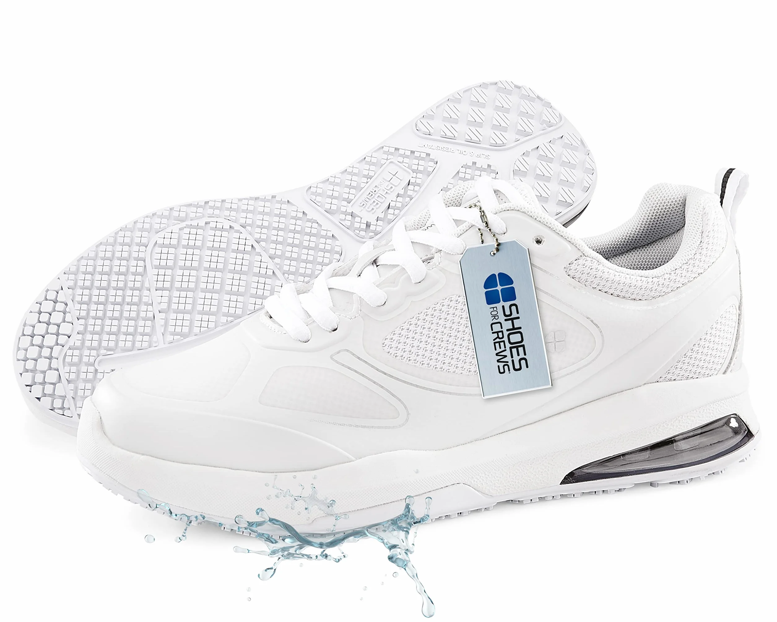 Shoes for Crews Scarpe da Lavoro Revolution II – Comode Scarpe Professionali con Suola Antiscivolo e Protezione Anti–inciampo, Impermeabili, Leggere, Vegan – da Donna