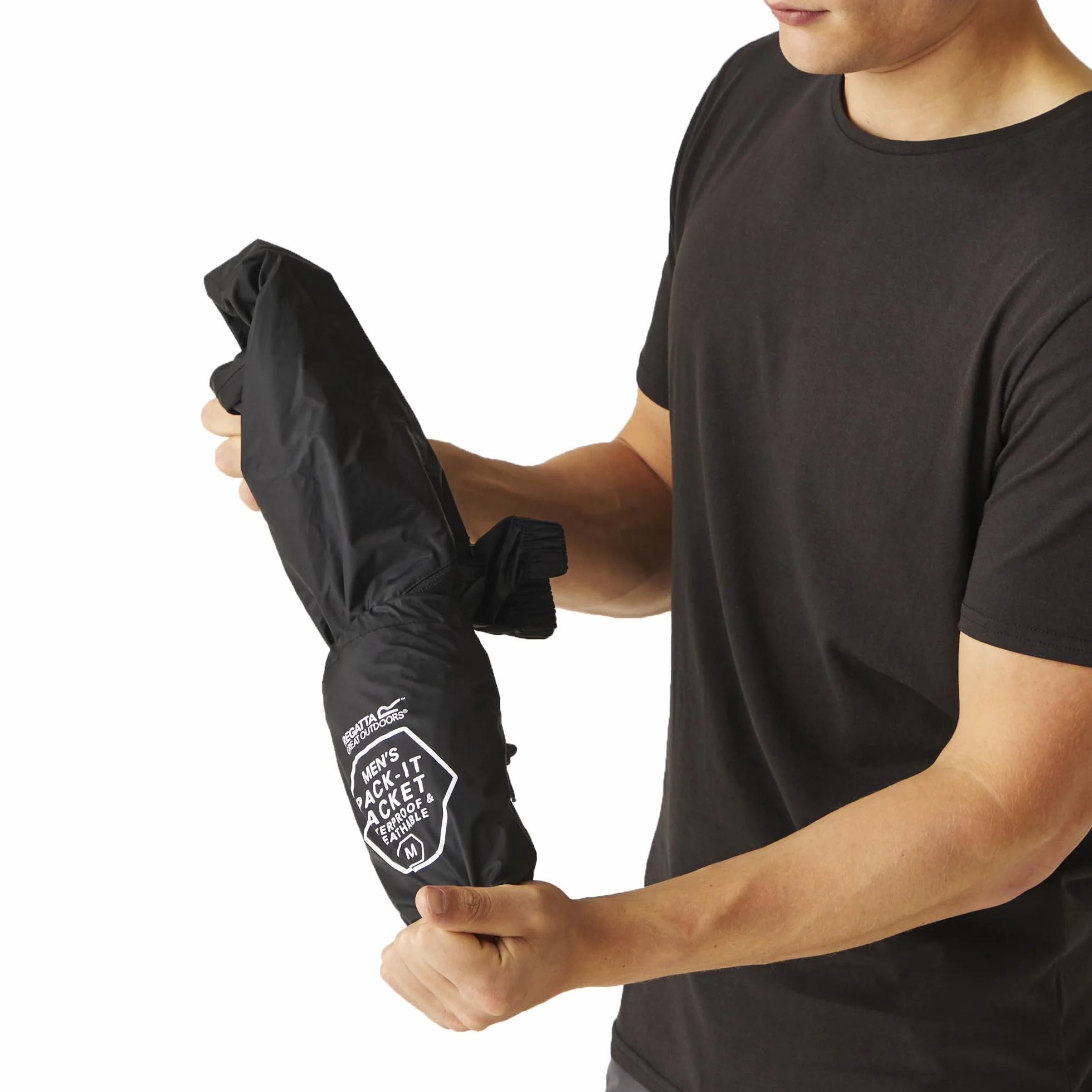 Regatta Uomo Giacca Impermeabile Pack It, Black