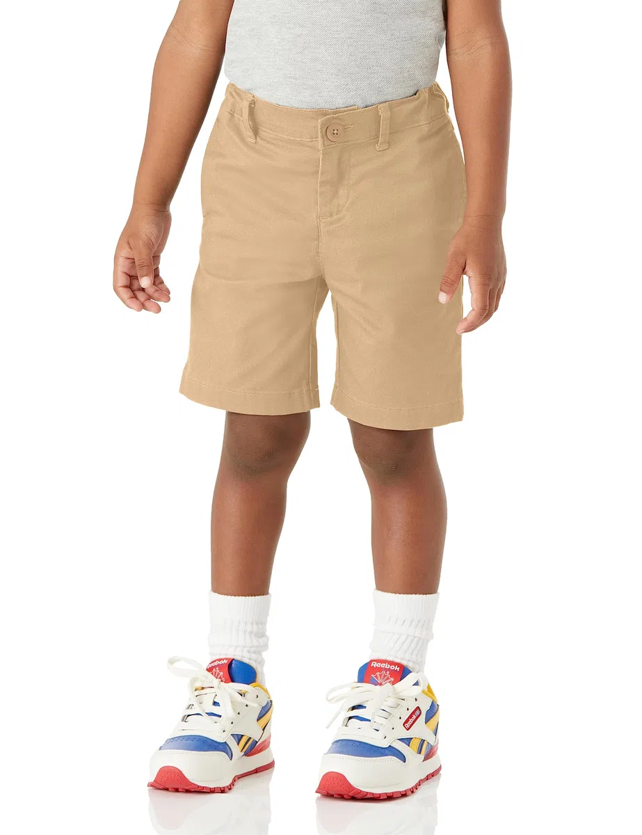 Amazon Essentials Bambini e Ragazzi Bermuda Senza Pence in Tessuto Uniforme (Resistenti alle Pieghe)