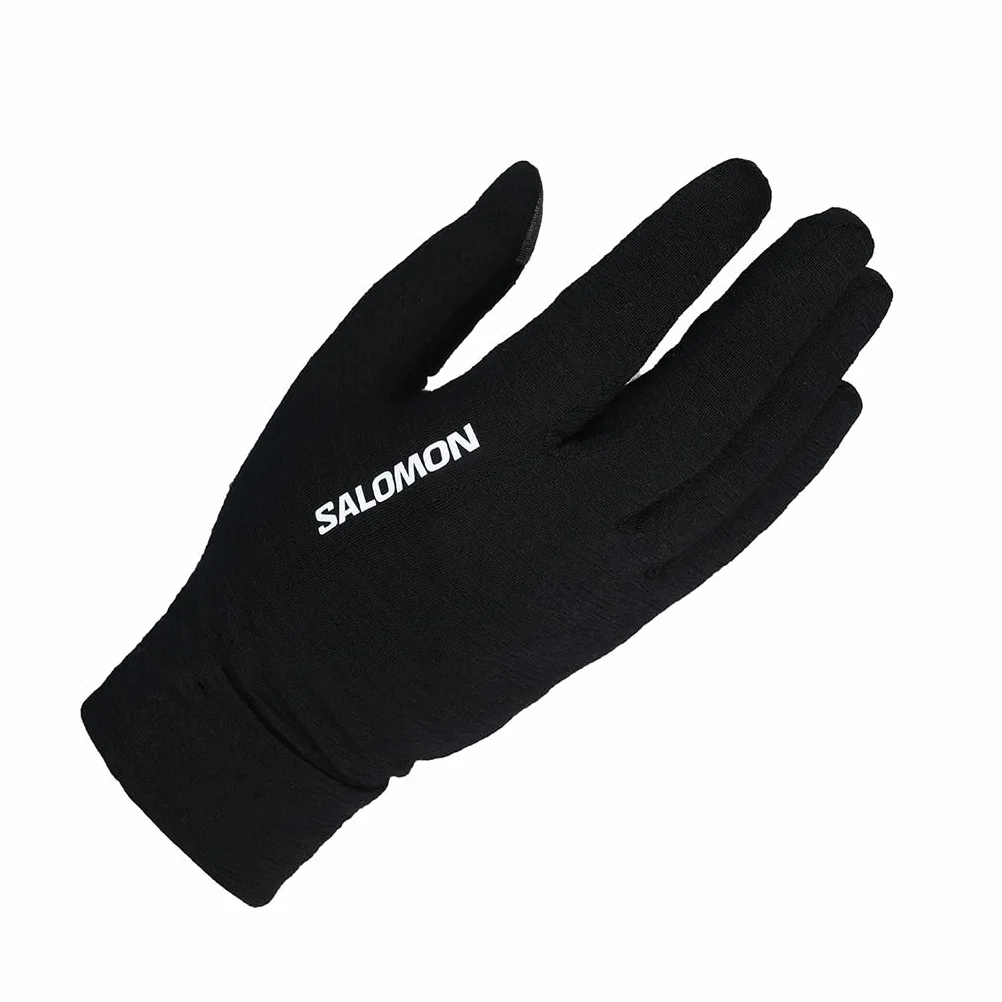 Guanti Salomon Merino, calore invernale naturale, comfort traspirante, compatibile con touchscreen, lana traspirante per la corsa
