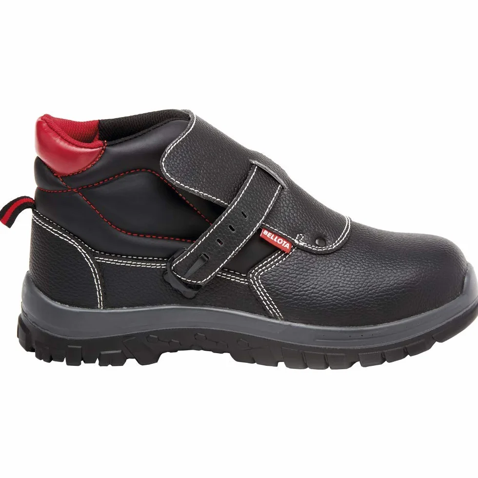 Bellota 72302-43 S3 - Bottes de Soudeur Classic S3 pour Homme et Femme, Chaussures de Sécurité en Cuir Hydrofuge pour Travaux de Soudage Industriel, avec à Ouverture Facile, Couleur Noire, Taille 43