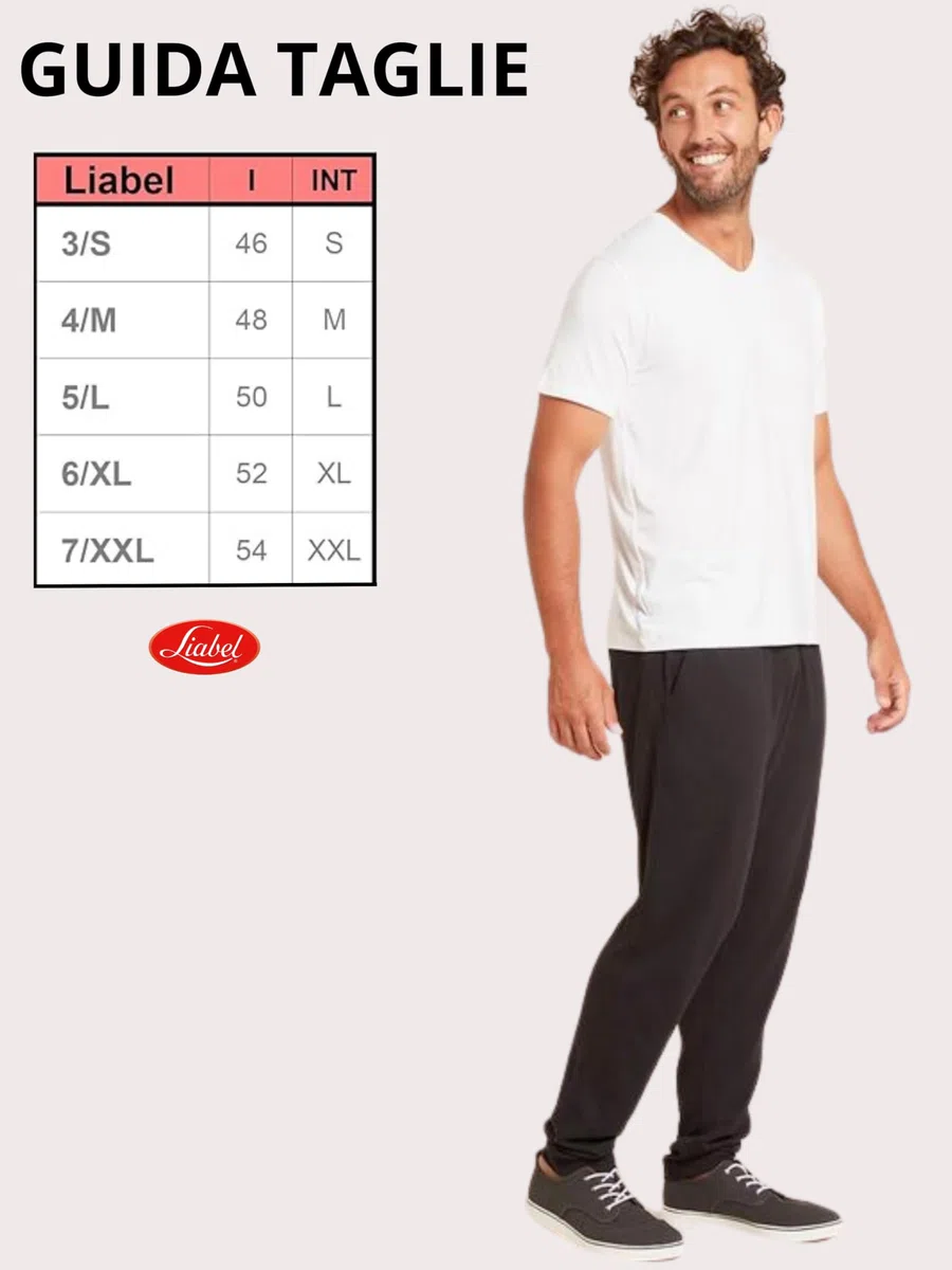 Liabel 3 Pz Maglietta Uomo Intima Cotone 100% ComfortFit | Morbidezza e Traspirabilità | T Shirt Uomo Ideale per Tutte Le attività
