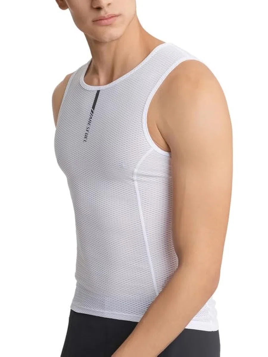 Gilet da Ciclismo Estivo Uomo Cool Mesh Base Layer Senza Maniche Leggero e Traspirante Maglia da Ciclismo Gilet da Bicicletta 4033