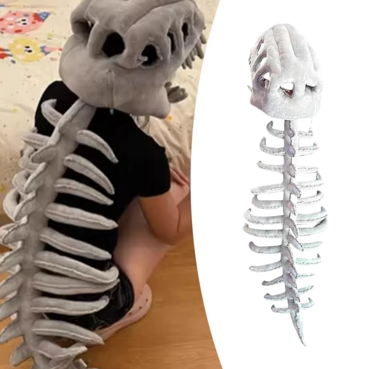 Baoblaze Costume Da Scheletro 3D di Dinosauro per Halloween, Accessori per Cosplay, Realistico, Gioco di Ruolo, a Tema per Travestimenti Natalizi