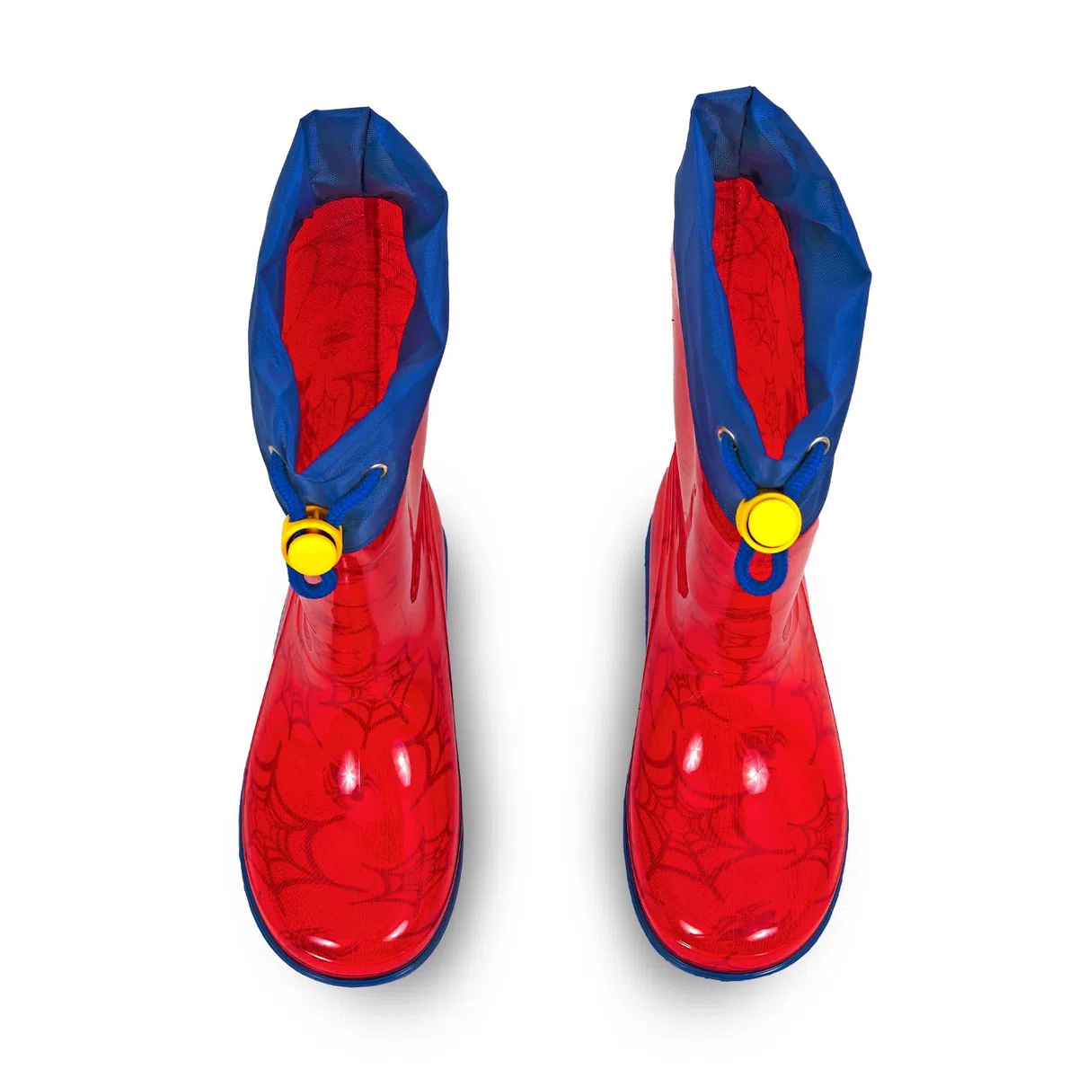 PERLETTI Stivali Pioggia Bambini Uomo Ragno - Stivaletti Impermeabili Spider Man Blu con Bordo Rosso - Galosce Bambino Spiderman con Suola Antiscivolo e Chiusura a Coulisse