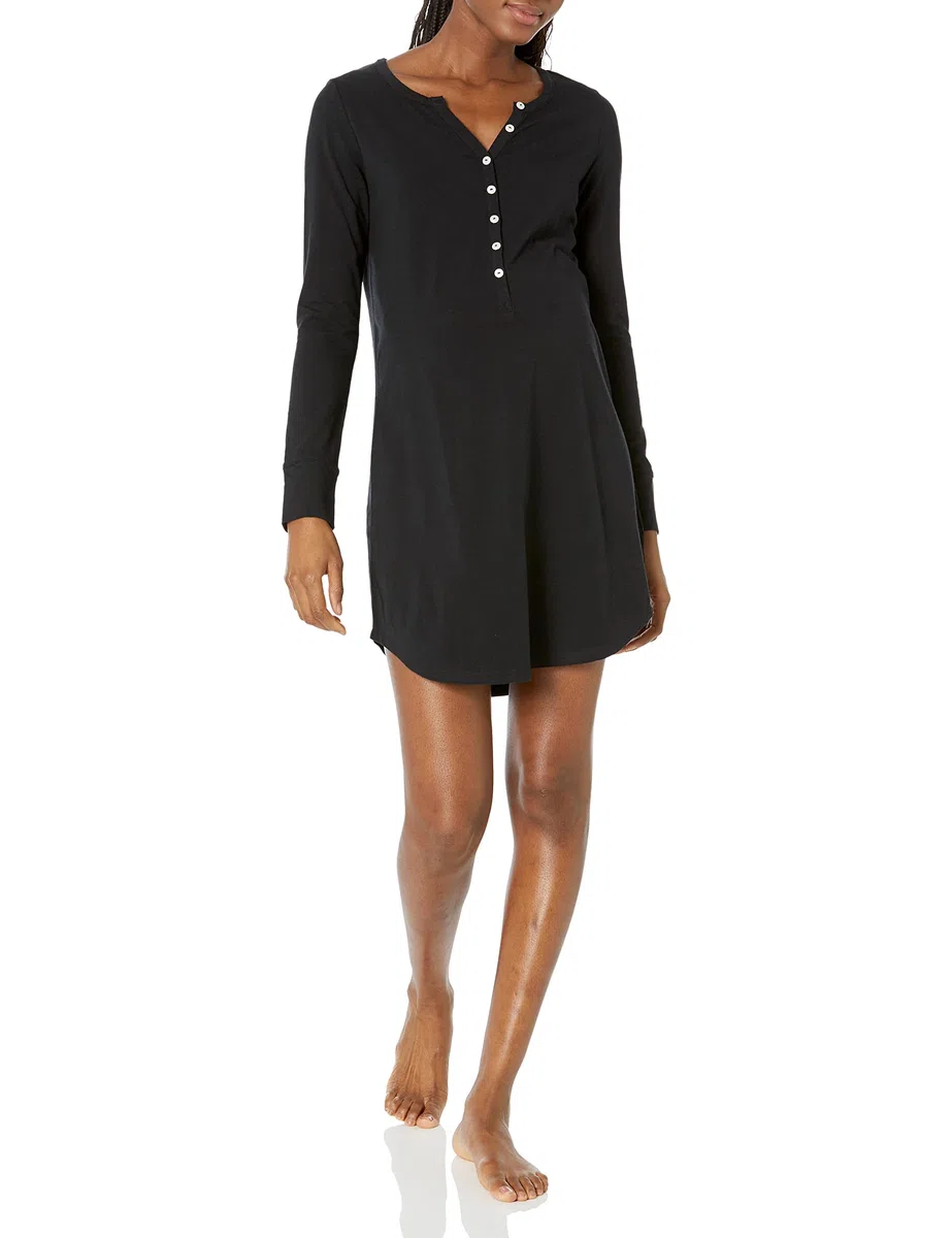 Amazon Essentials Donna Camicia da Notte Premaman e per Allattamento