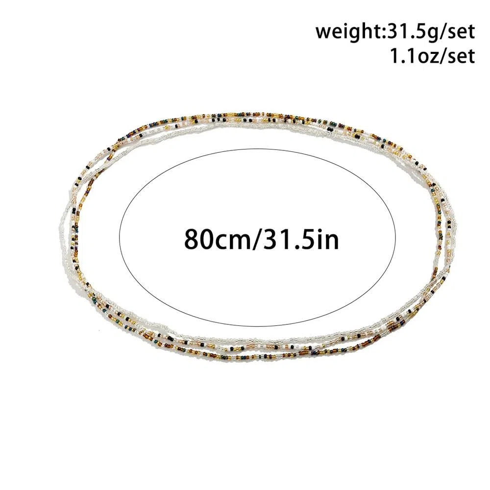 3 Pezzi/Set Bohemia Perline Cintura Ventre Catene per Donne Sposa Bikini Elastico Gioielli Corpo Accessori