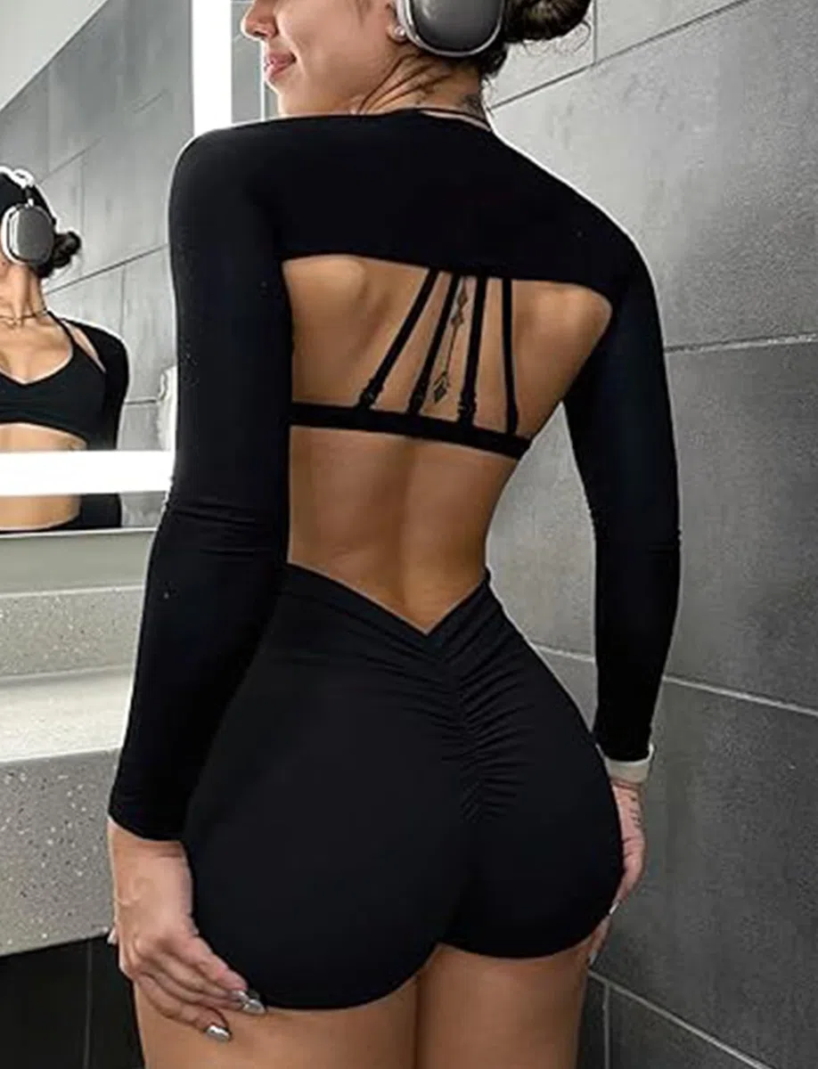 STARBILD Pantaloncini Donna Sportivi Scrunch, Leggins Corti Vita Alta Push Up, Booty Shorts Hot Pants per Palestra Fitness Yoga