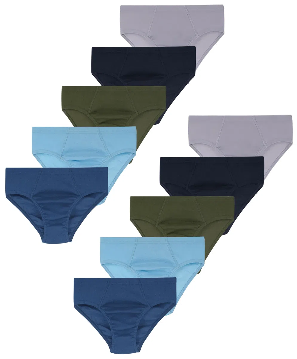 LOREZA ® 10 Slip Bambino in Cotone Ragazzi Biancheria Intimo Mutande 2-15 Anni