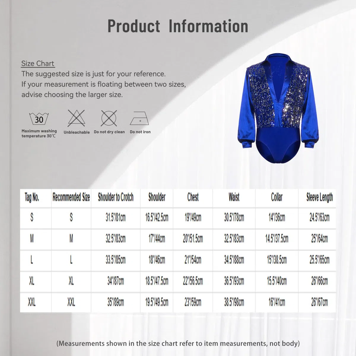 dPois Uomo Camicia Body da Ballo Latino Americano Tango Maniche Lunghe Balletto Leotards con Paillettes Body Ginnastica Ritmica Danza Classica Moderna Dancewear