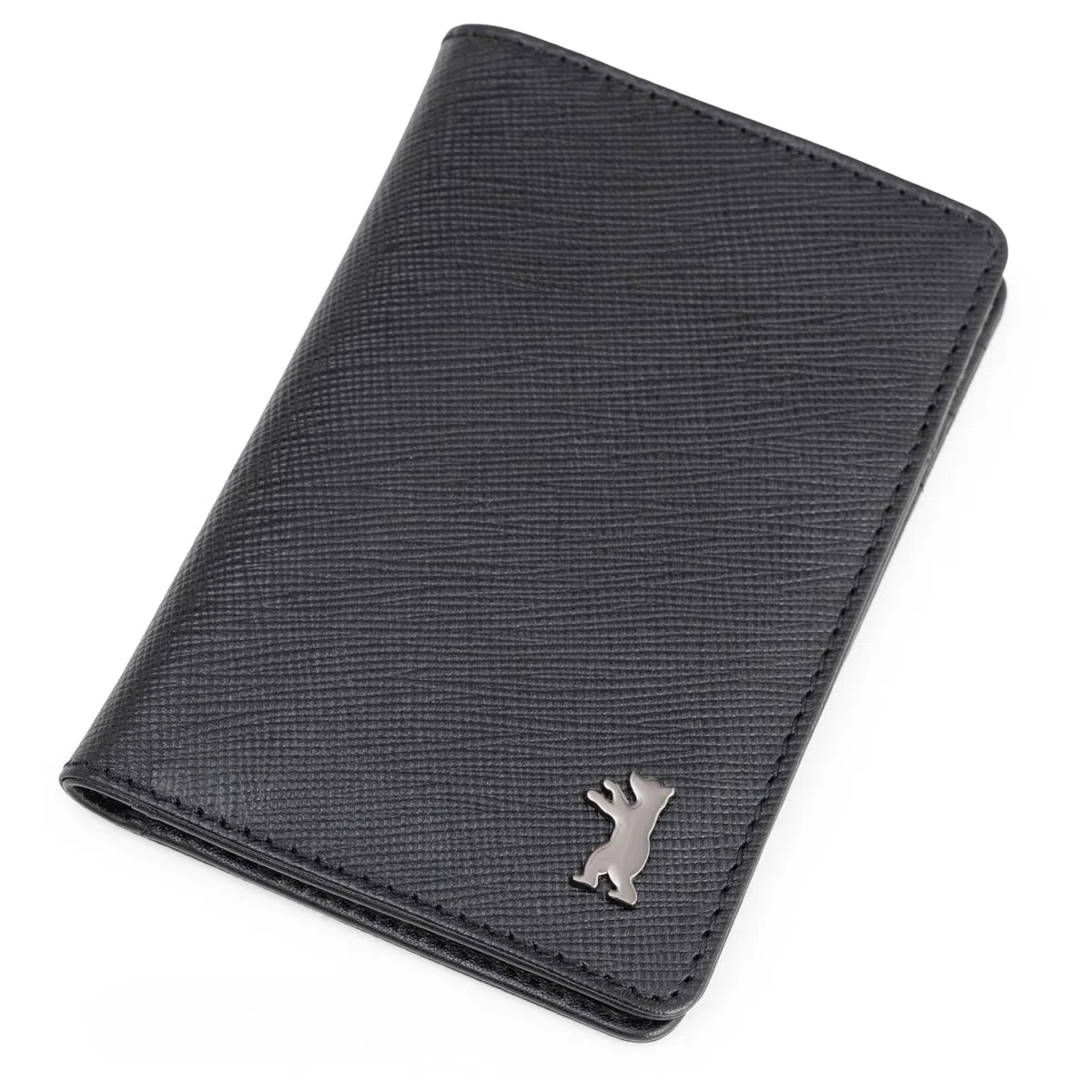 Berliner Bags Porto Portacarte Slim Uomo in Vera Pelle con Protezione RFID, 8 Carte, Tasca per Banconote, Scatola Regalo – Nero