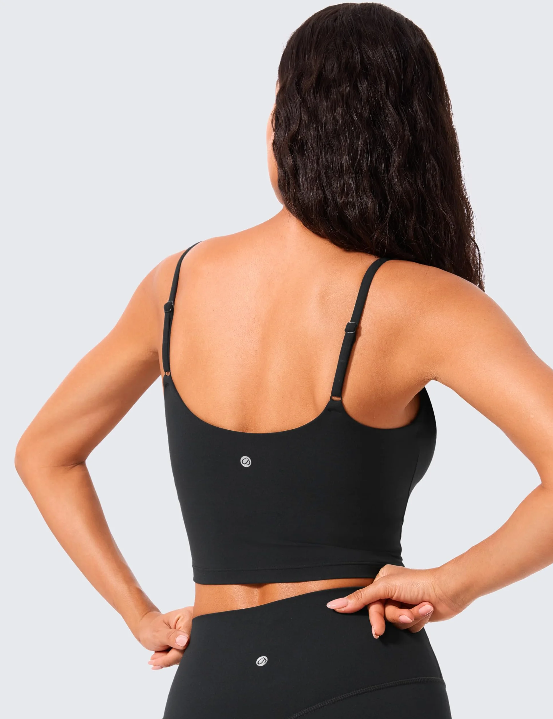 CRZ YOGA Butterlift Donna Collo Rotondo Longline Reggiseno Sportivo Schiena a U Allenamento Crop Top