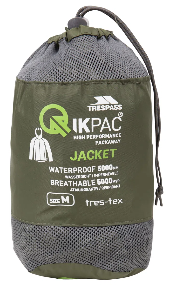Trespass Qikpac Packaway TP75 Giacca Impermeabile da Uomo