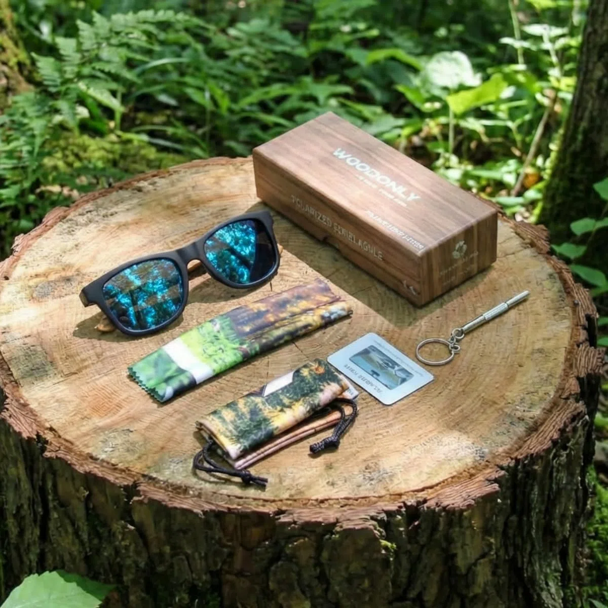 Occhiali da Sole Polarizzati in Legno Retrò - Montatura in Legno con Finitura Opaca in Stile Moderno per Uomo e Donna Regali Perfetti
