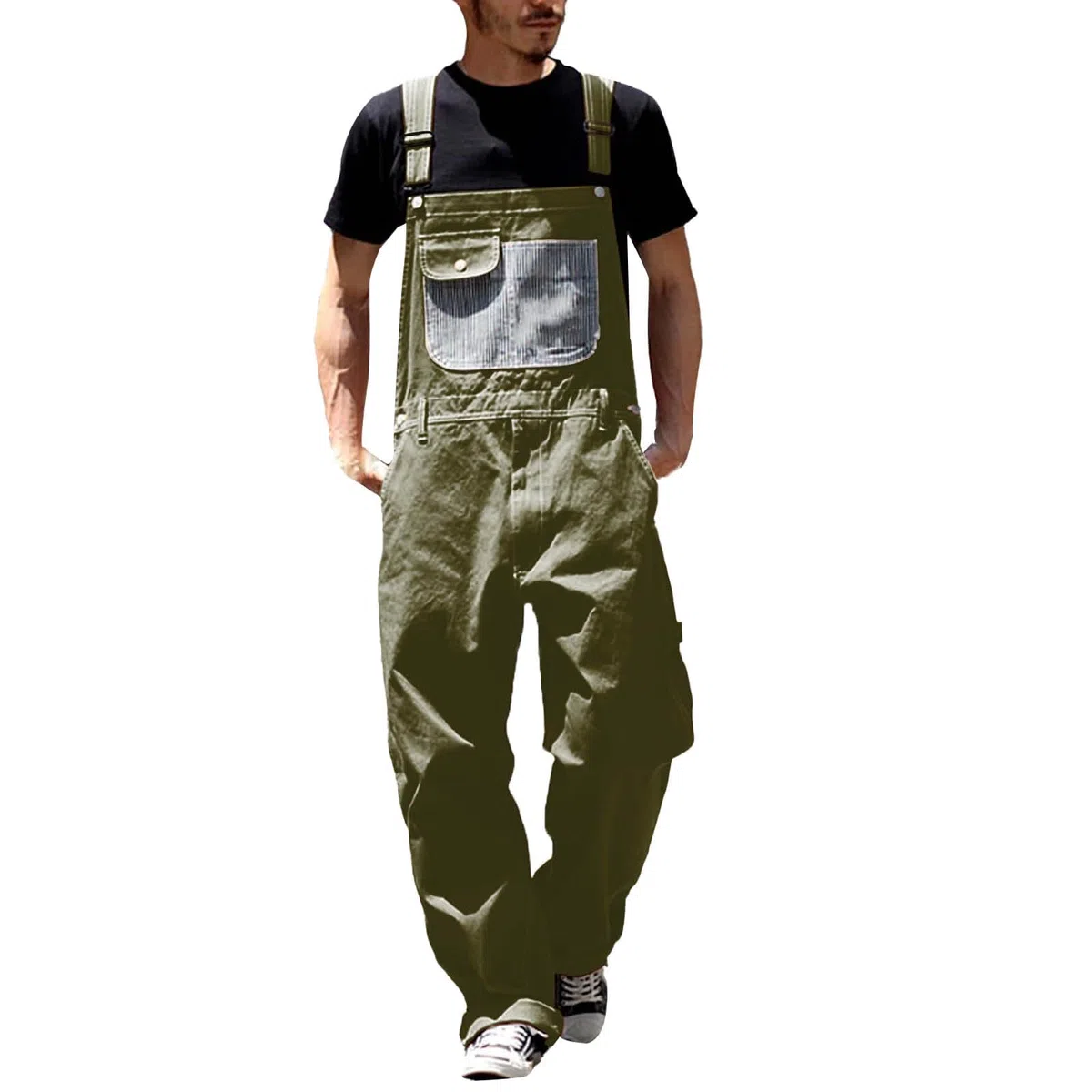 Salopette da uomo per il tempo libero, in jeans e jeans, salopette da uomo, in denim, pantaloni da uomo 90 jeans