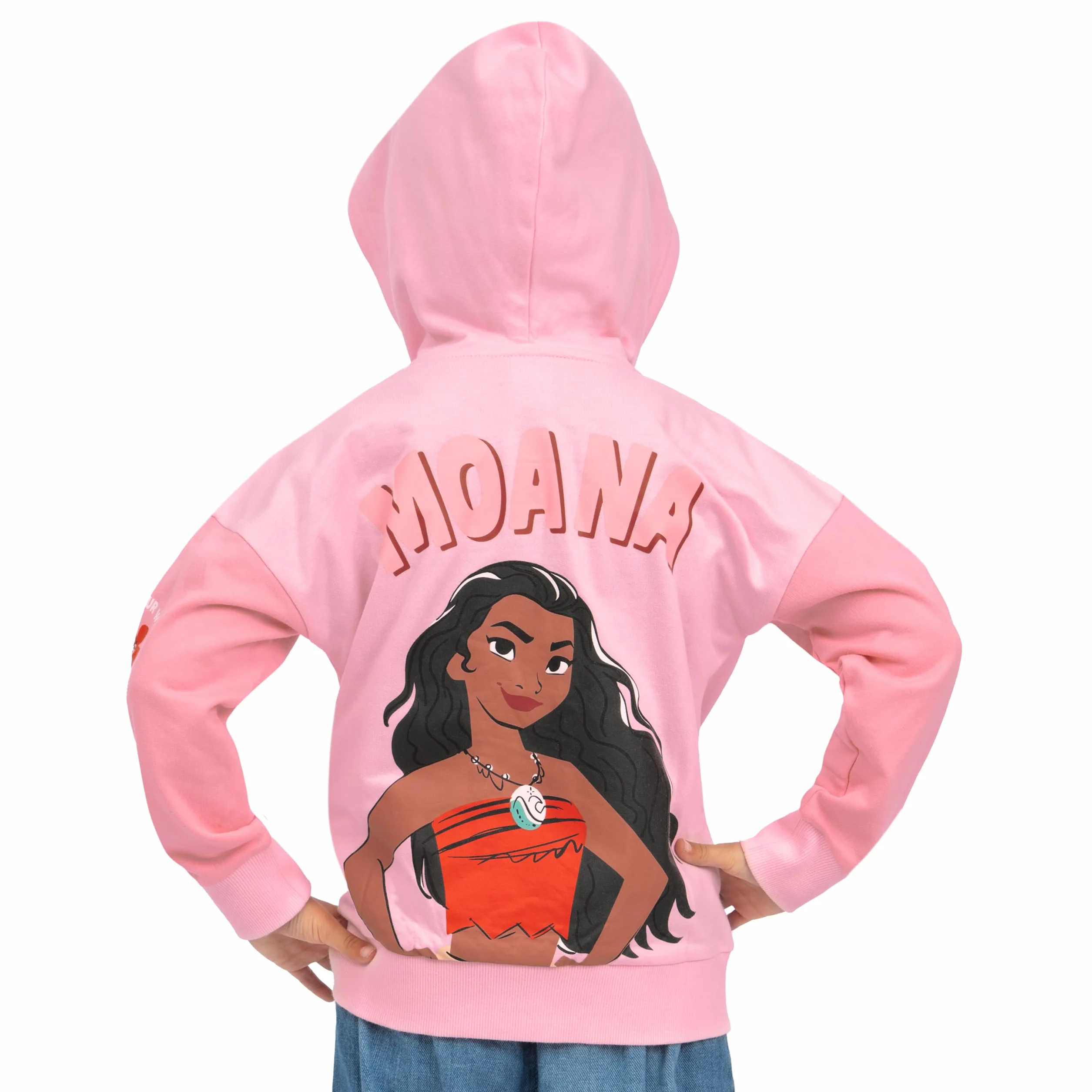 Disney Felpa Ragazza Oceania, Abbigliamento Ragazza con Cerniera, Felpa Zip Moana, Abbigliamento Bambina Cotone