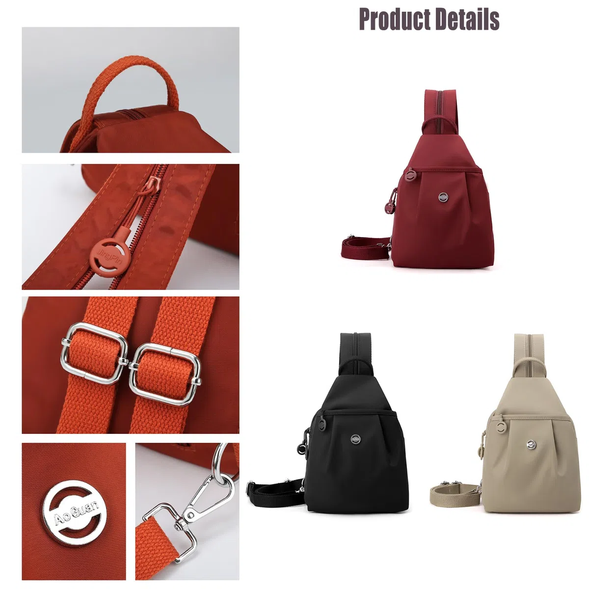 Zaino Monospalla e Zaino 2 in 1 Convertibile Uomo Donna, Borsa Zainetto Unisex in Tessuto Oxford Impermeabile, Leggero e Capiente, Ideale per Lavoro, Viaggio e Tempo Libero
