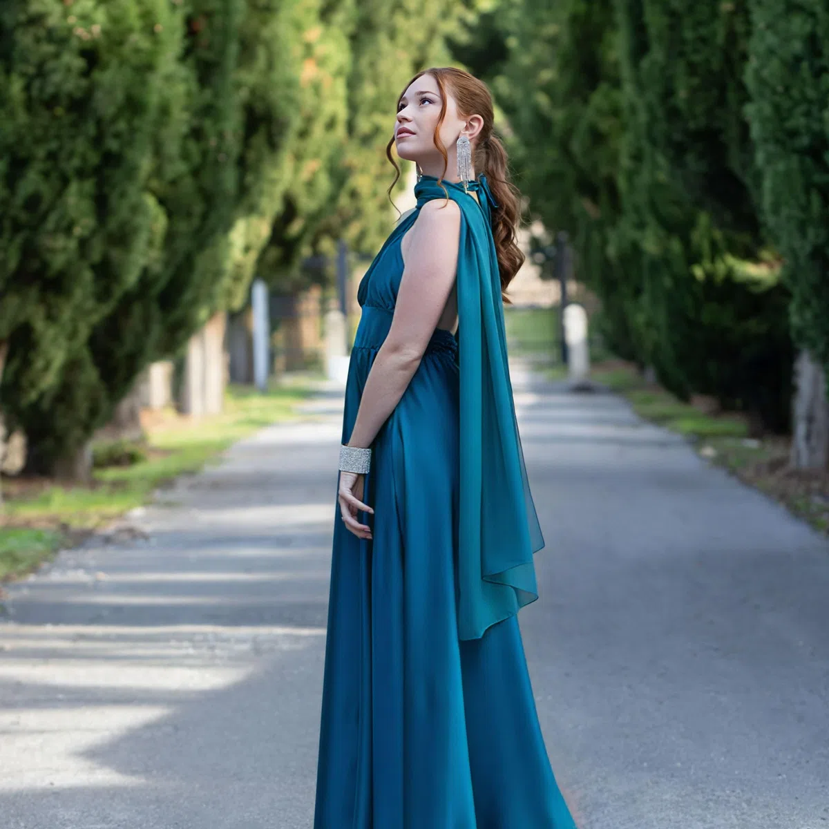 Stola Elegante Donna Color per Cerimonia e Matrimonio Made in Italy, Scialle coprispalle estivo Chiffon 200x80, Sciarpa Copri spalle per abito