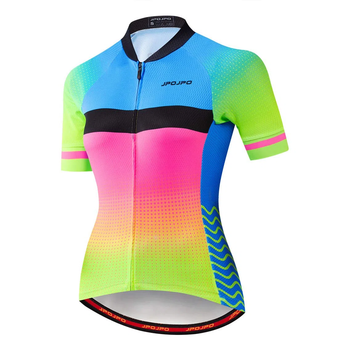 Maglia da Ciclismo da Donna, con Chiusura Lampo, per Mountain Bike, a Maniche Corte