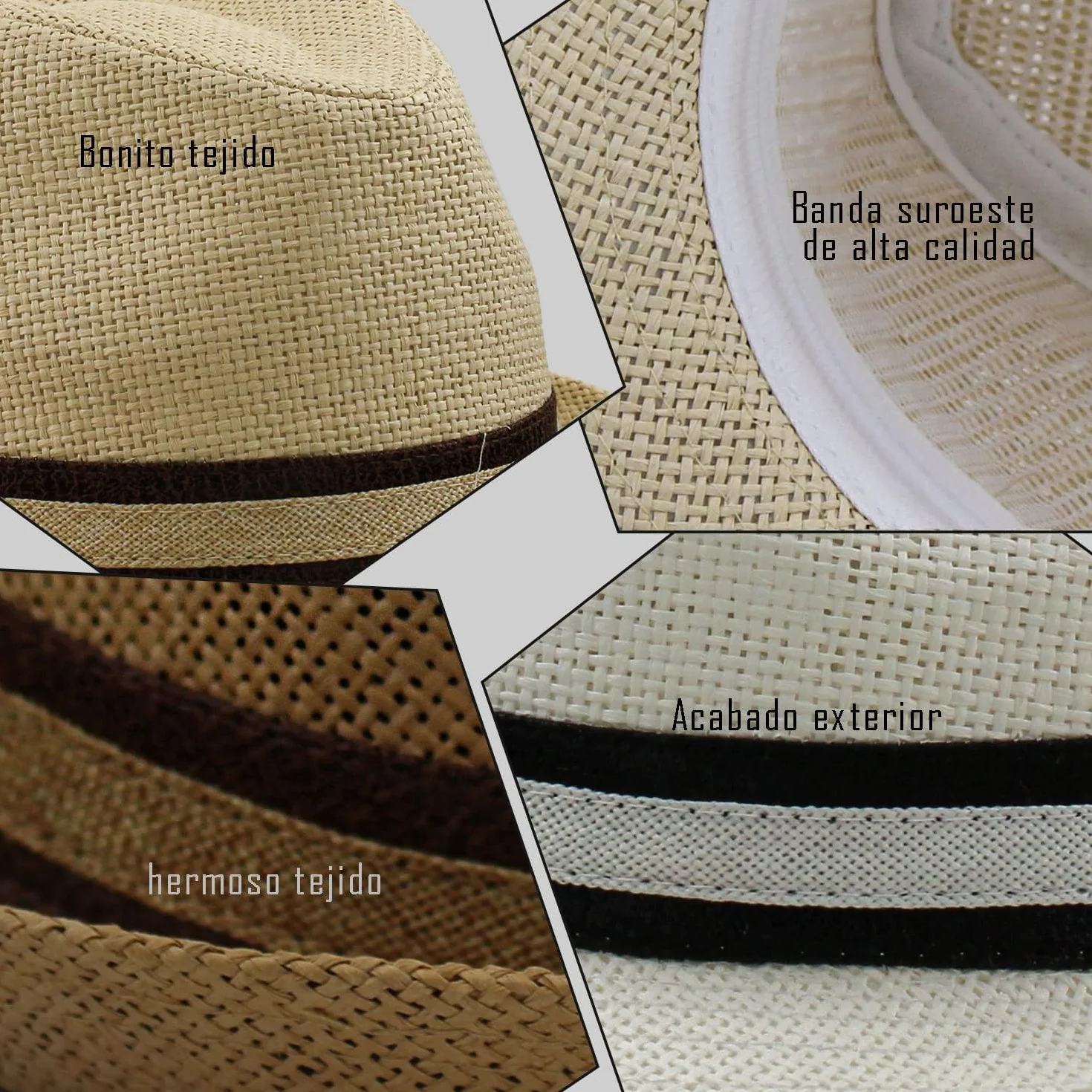 Cappello Paglia Uomo Donna Fedora Borsalino Trilby Berretto Panama Estate Spiaggia ala Corta Moda Unisex