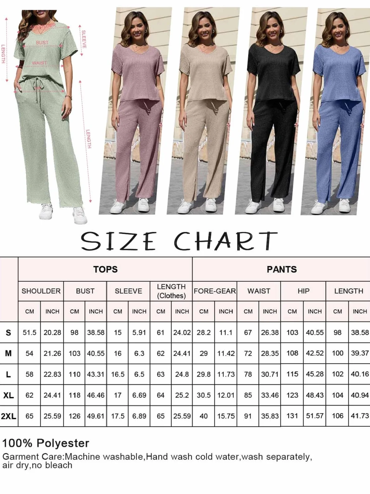 CheChury Completo Sportiva Tuta Donna 2 Pezzi Estiva - T-Shirt e Pantaloni Casual da Jogging Elegante per Ginnastica, Training, Casa, Fitness, Pigiama