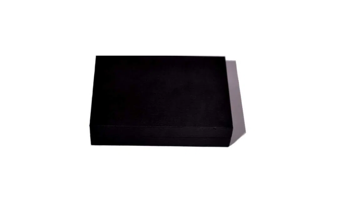 3 Astucci Portagioielli in Plastica Rivestita Carta Telata Nera 16x11x4 cm – Con Blister per Diamanti Incluso – Scatola Elegante per Gioielli, Pietre Preziose, Anelli, Collezionismo –