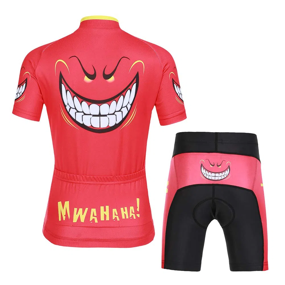 Set Abbigliamento Ciclismo per Bambino Ciclismo Maglia Manica Corta,Maglia Manica Corta + Pantaloni Traspirante