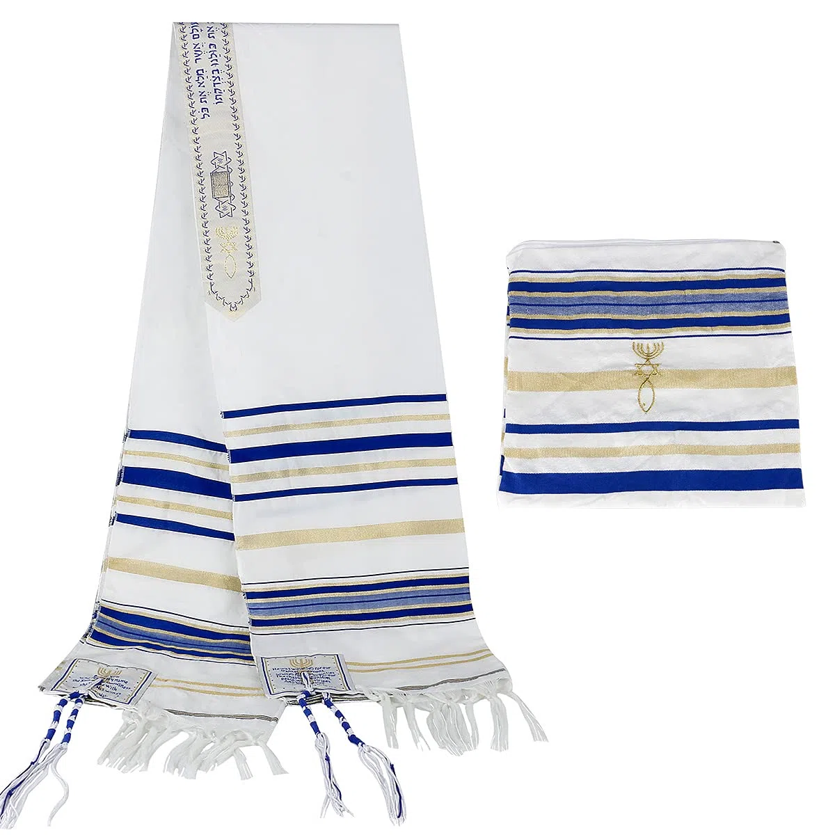 BRTAGG Tallit scialle di preghiera inglese/Hebrew con il sacchetto di corrispondenza