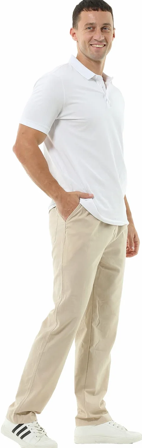 HOEREV Pantaloni Casual da Uomo in Lino