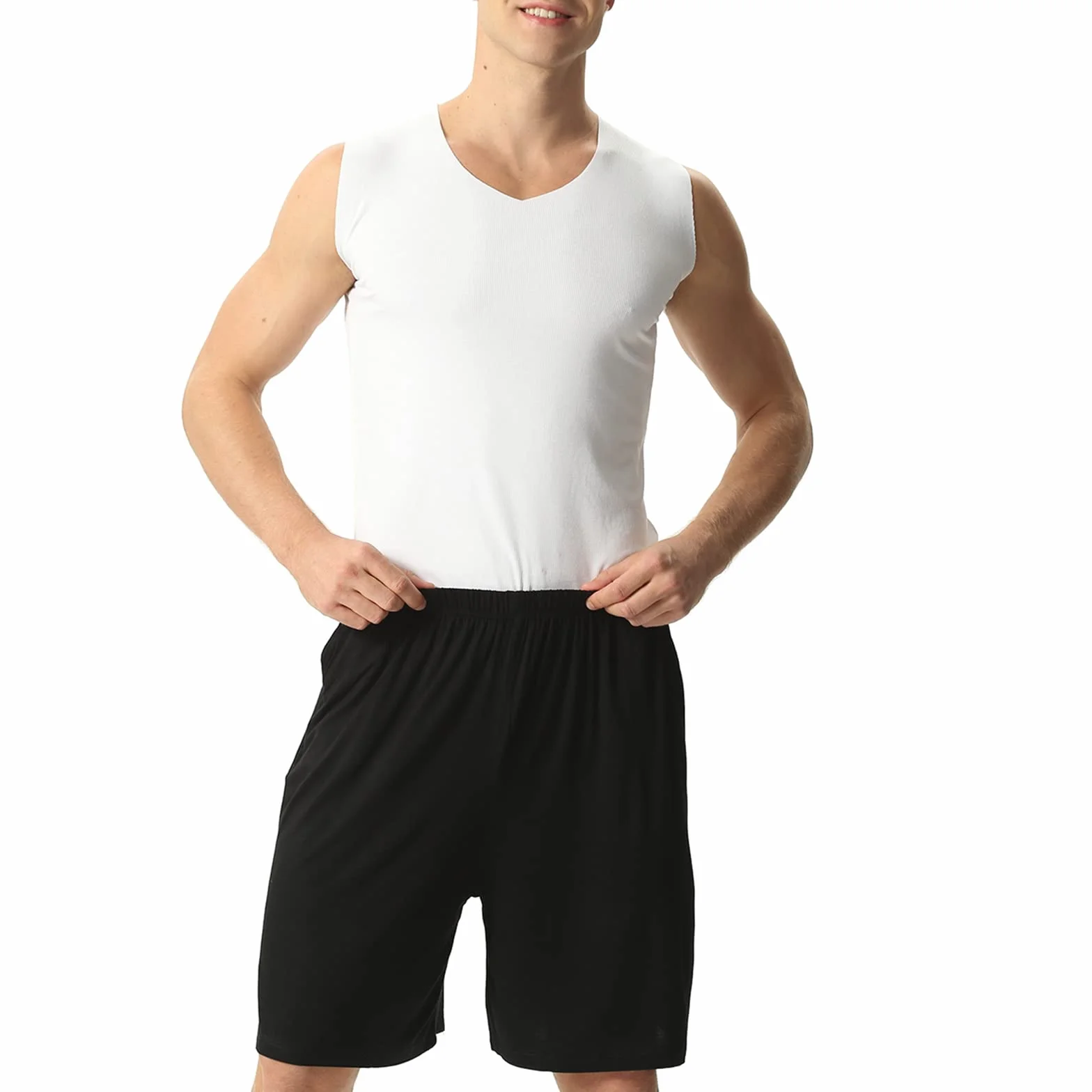 amropi Shorts da Uomo Sportivi Pantaloncini Corti in Cotone Estate Pantaloni Corti Pigiama