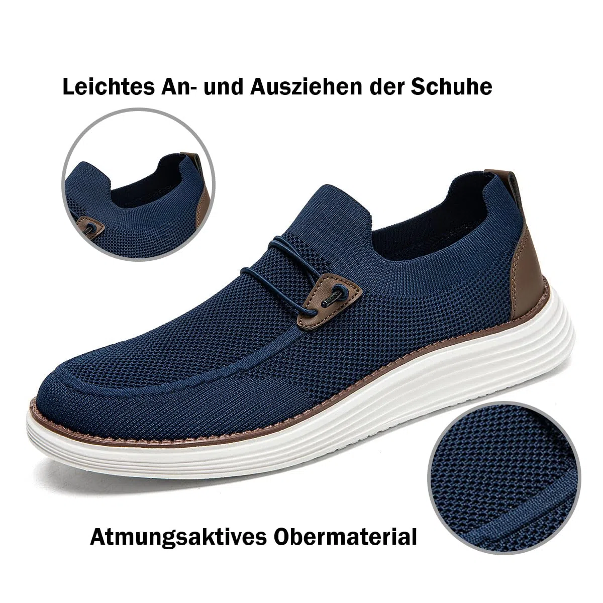 Mocassini da Uomo Pantofole Piatte Slip on Mocassino Pantofole Scarpe da Barca Scarpe da Passeggio Scarpe da Completo Comode Traspiranti Leggere Fitness Sneakers
