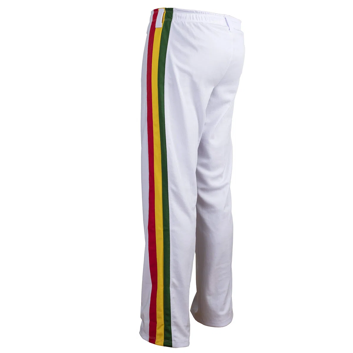 JL Sport Pantaloni Autentico Brasileiano Capoeira Arti Marziali Ragazzo (Bianco Giamaicano Reggae Theme)
