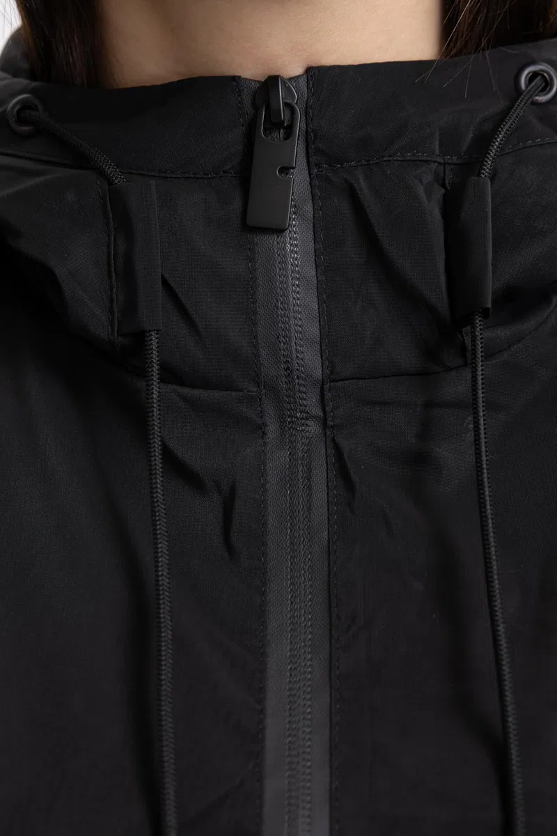 Giacca Donna Primaverile Bomber Impermeabile e Antivento, Giubbotto Corto con Cappuccio, Windbreaker Moda Casual