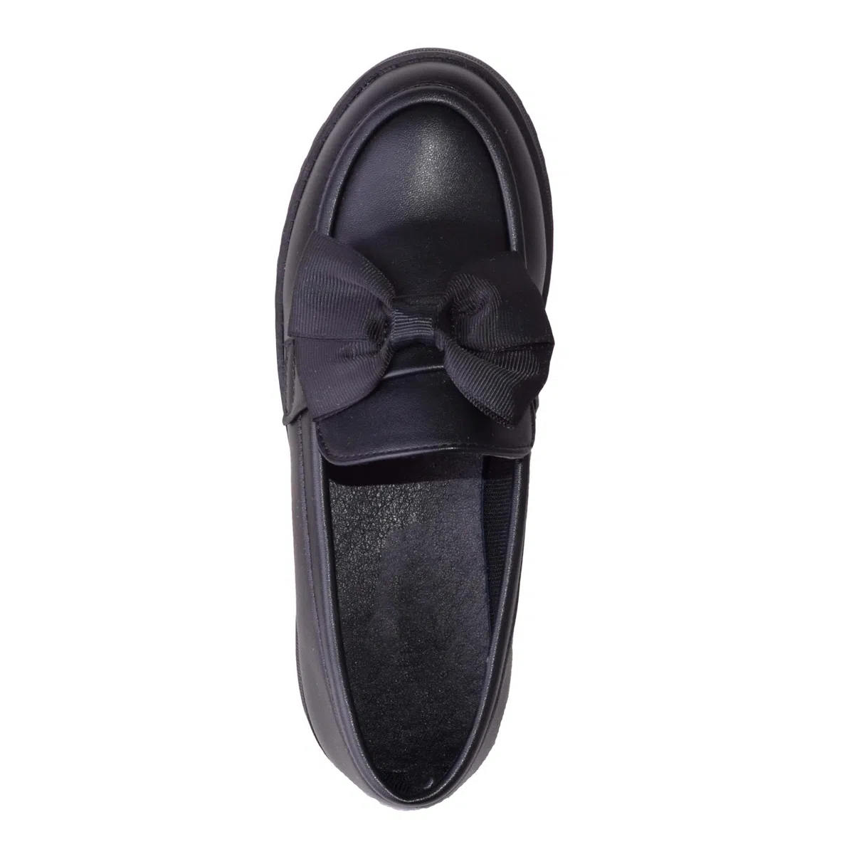 ABSOLUTE FOOTWEAR Scarpe da scuola per bambini e ragazze, facili da infilare in ecopelle, con design a fiocco