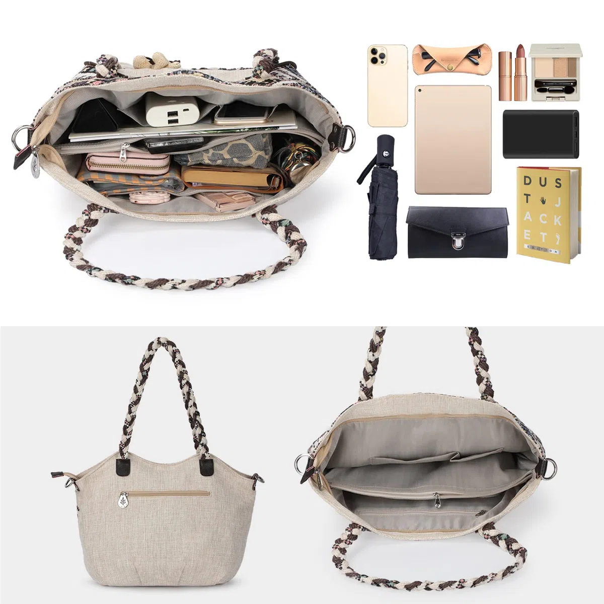 Borsa a tracolla da donna, stile etnico, stile bohémien, borsa a tracolla per senzatetto. Borsa hobo per ragazza