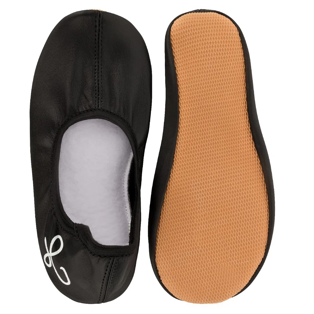 Scarpe da Ginnastica Artistica in Pelle (24-40) Bianco - Scarpe da Ballo per Ragazze, Ragazzi e Adulti