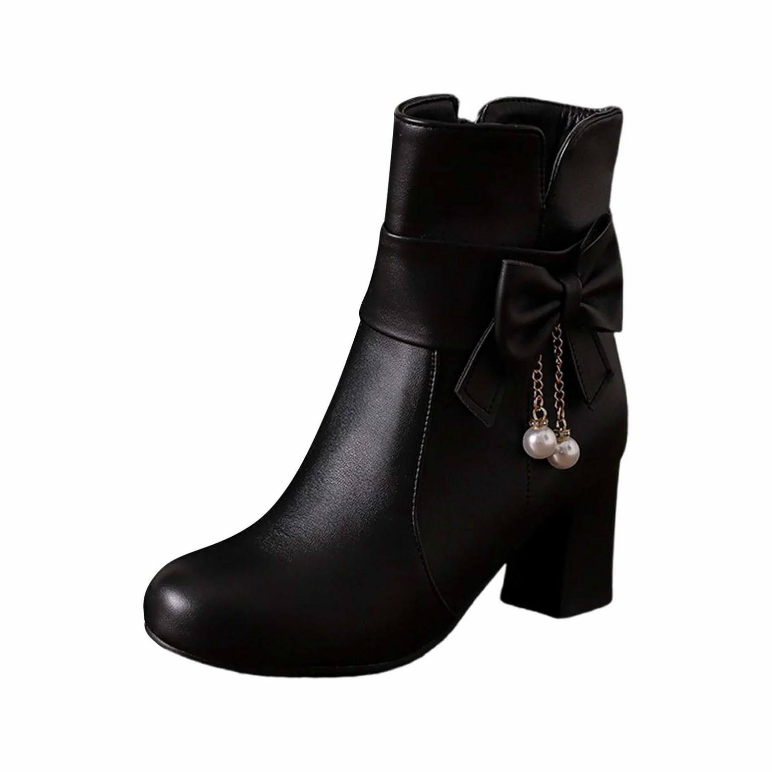 Stivaletti da donna con tacco, eleganti stivali da donna, alla moda, con tacchi alti, con chiusura lampo, scarpe da matrimonio, tinta unita