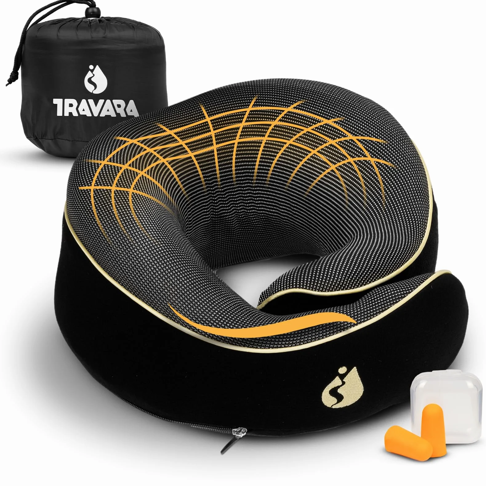 Cuscino da Viaggio – Cuscino Cervicale Ergonomico in Memory Foam – Cuscino Aereo Compatto e Confortevole – Cuscino Collo da Viaggio per Aereo, Treno e Auto