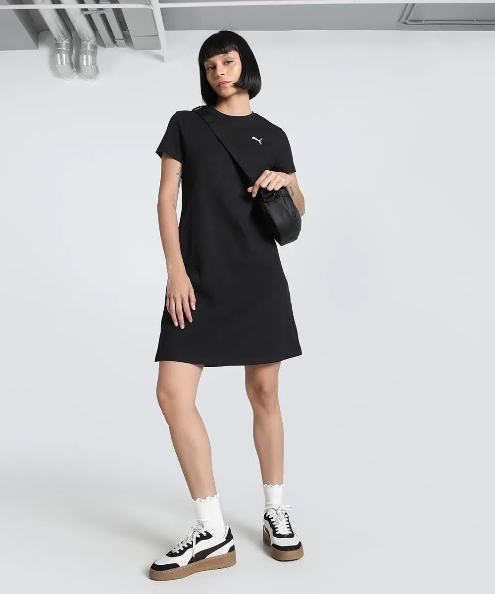 PUMA Ess Elevated Bodycon Rib Dress Vestiti Donna