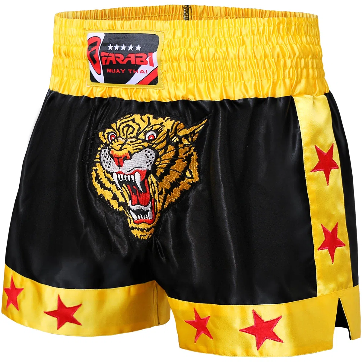 Farabi Sports Muay Thai Shorts - Pantaloncini da Boxe per MMA, Kickboxing, Allenamento, Combattimento in Gabbia, Esercizio Fisico, Fitness alle Prese, Corsa e Arti Marziali